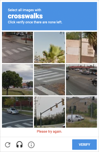 Image CAPTCHA mit Zebrastreifen
