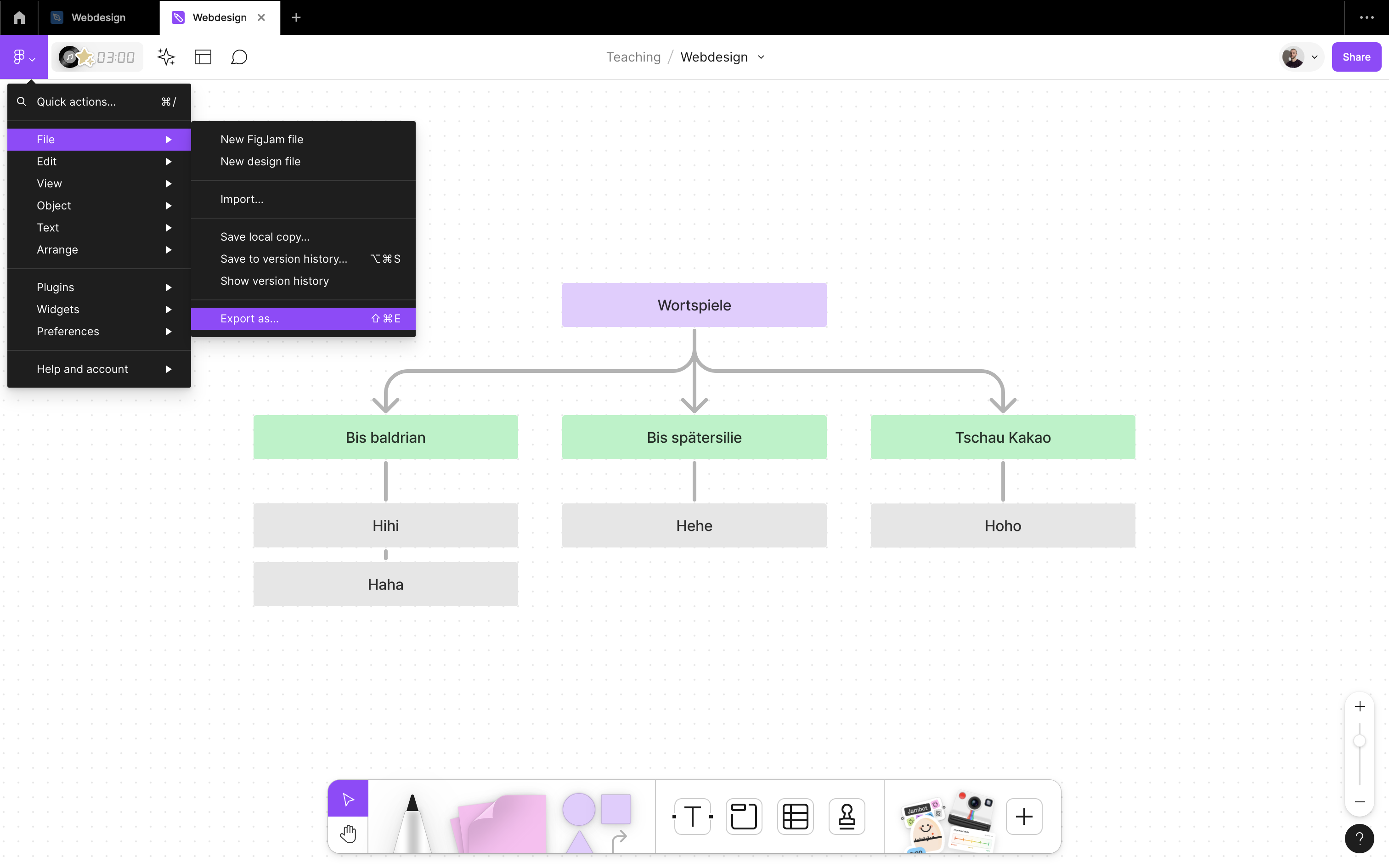 Figma Sitemap exportieren